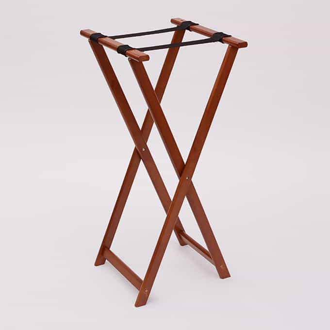 American Metalcraft WTSW39 38" Walnut Wood Tray Stand