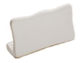 American Metalcraft CMCSW23 White Rectangle Ceramic Card Sign