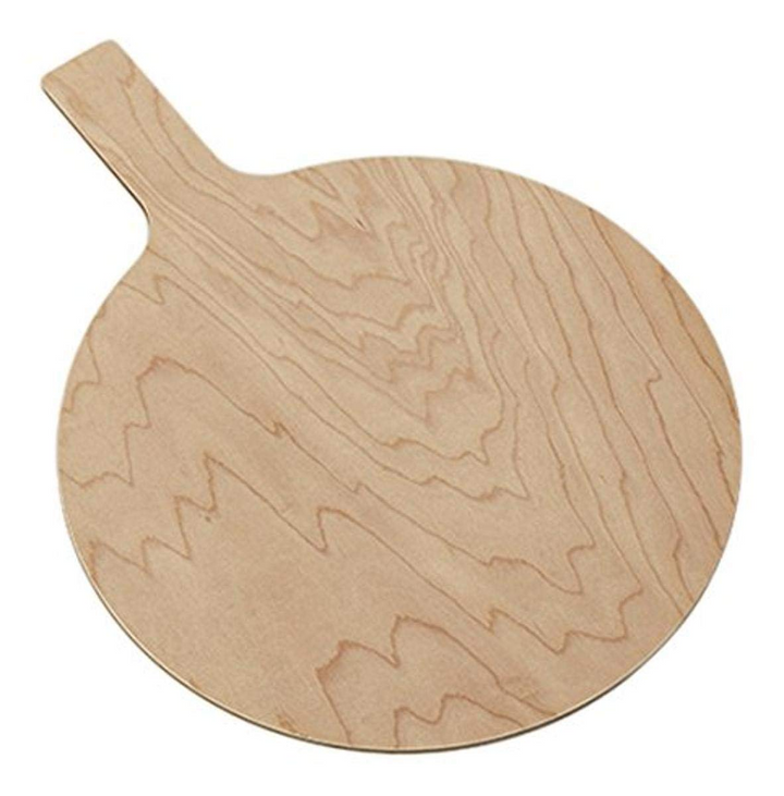 American Metalcraft MBM115 11.5" Round Maple Pressed Wood Serving Peel