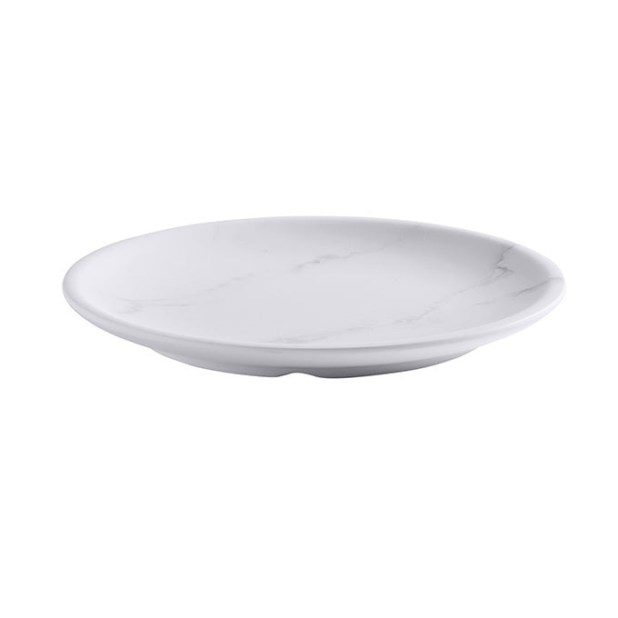 American Metalcraft MCP6MA Mix & Matte White Marble Melamine 6" Coupe Plate