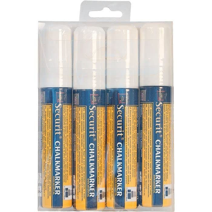 4 Pack White Big Tip Chalk Markers (SMA720V4WT)