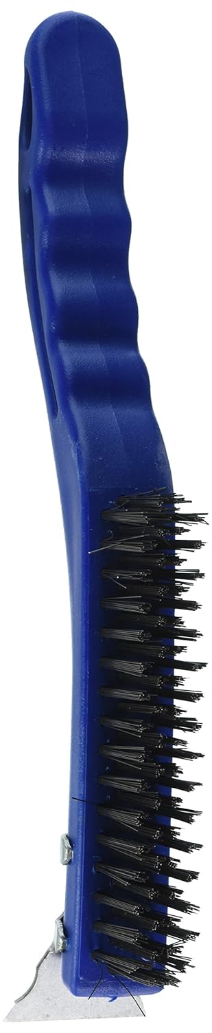 American Metalcraft 1147 Blue Wire Brush with Scraper 11.75"