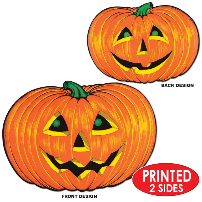 Beistle 01224 25" Jack-O-Lantern Cutout (1 Cutout/Face - Printed on Both Sides)