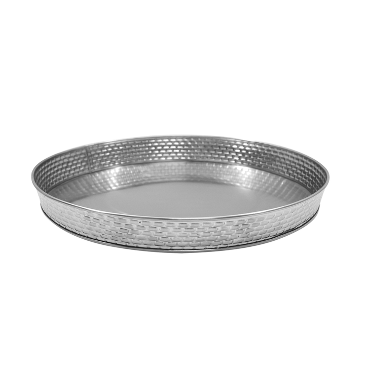 Tablecraft GPSS10 10.5" Round Platter Stainless Steel Brickhouse