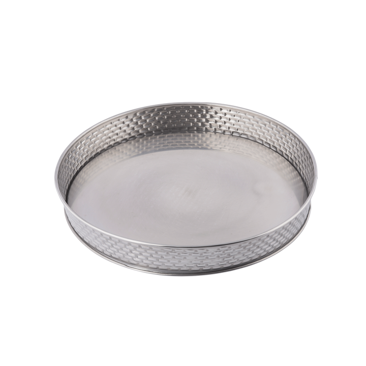 Tablecraft GPSS10 10.5" Round Platter Stainless Steel Brickhouse