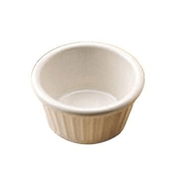 American Metalcraft MRF150W 1.5 oz White Round Melamine Fluted RamekinShopAtDean