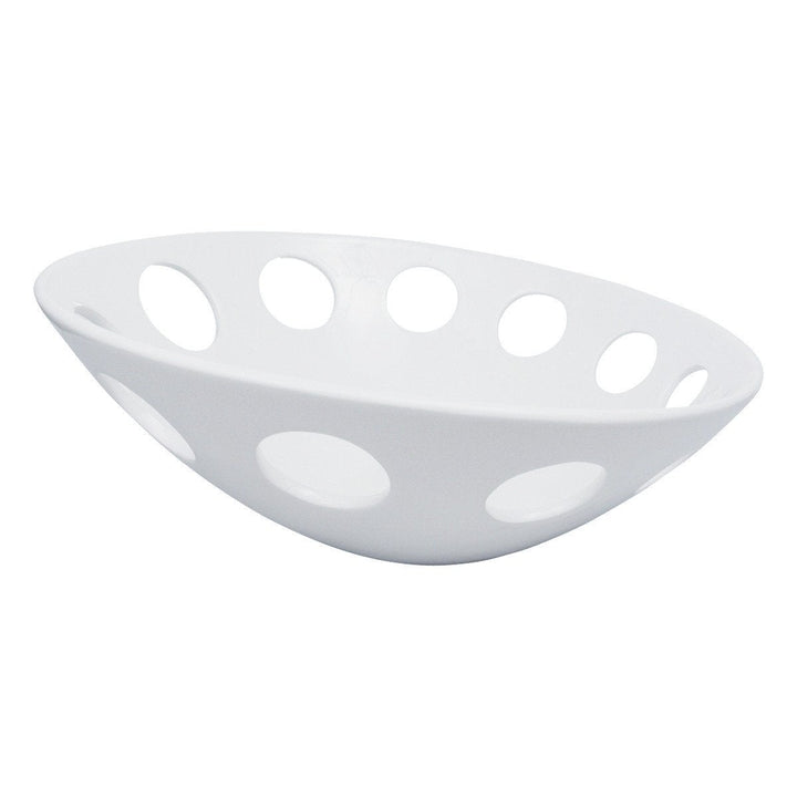 American Metalcraft PORR11 11" Inclined Porcelain Bowl With HolesShopAtDean