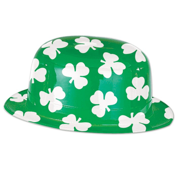 Beistle 33626 - 25 Green and White Plastic Shamrock DerbyShopAtDean