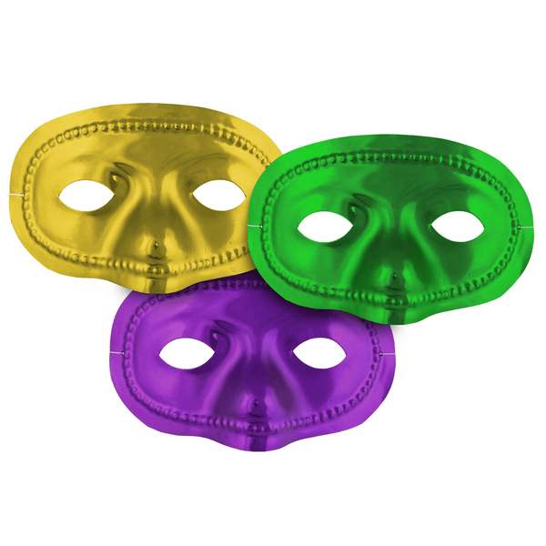 Beistle 50144 - GGP Metallic Mardi Gras Half MaskShopAtDean