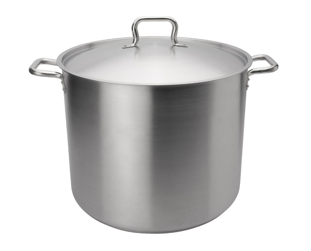 Browne 5733960 60 qt Stainless Steel Stock Pot with LidShopAtDean