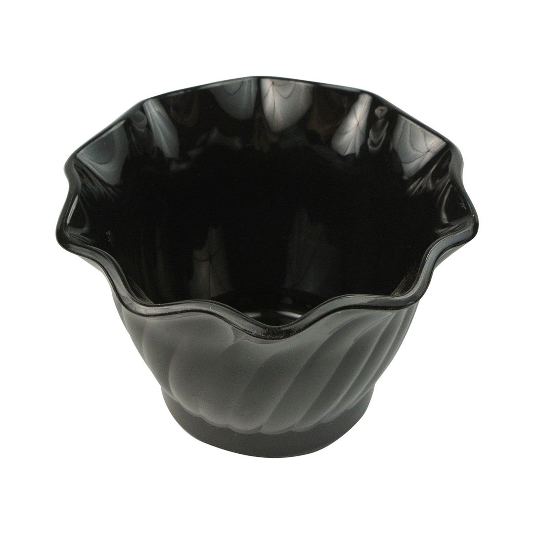 Cambro Camwear SRB5CW110 5 oz Black Swirl Bowl