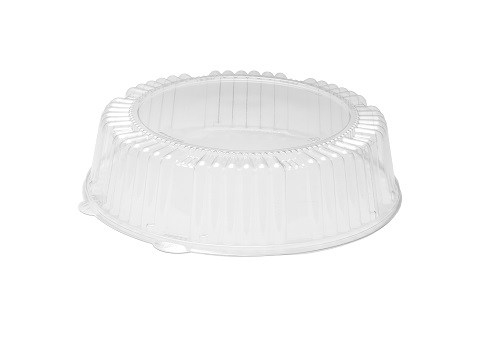 CaterLine A12PETDM 12" Round Clear Dome Lids for CheckMate TraysShopAtDean