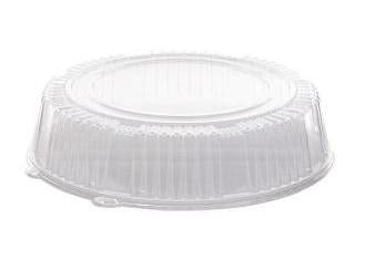 WNA A18PETDM CaterLine 18" Round Clear Dome Lids for CheckMate Trays