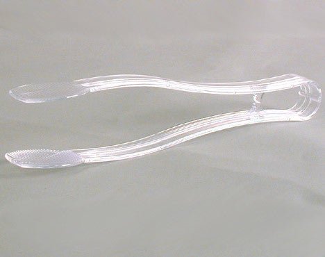 12 Clear Disposable Plastic Serving Tongs (48 Tongs), 48 Tongs