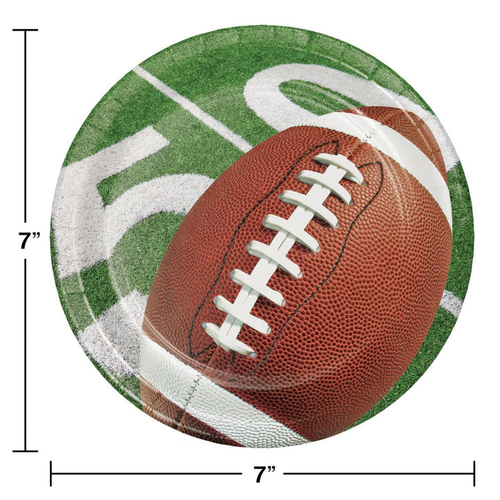 Creative Converting 331932 7" Round Touchdown Paper PlatesShopAtDean