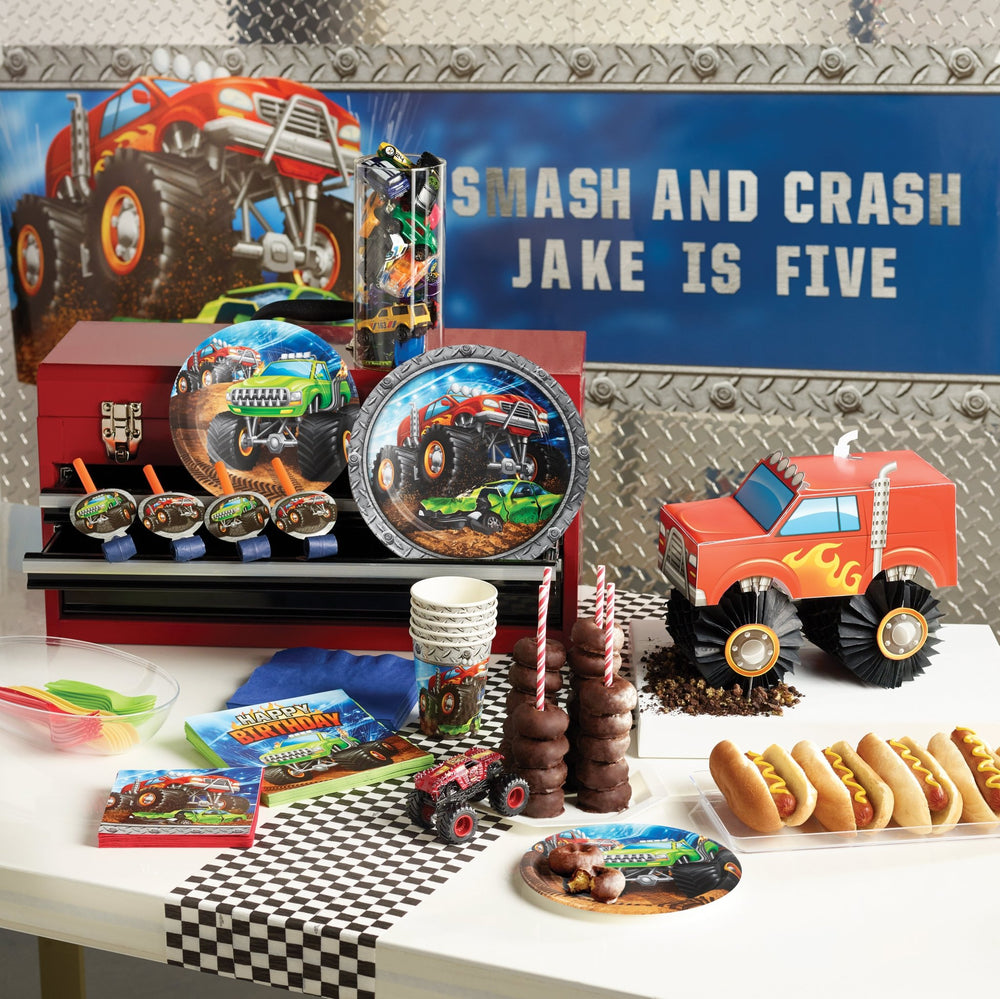 Creative Converting 339802 9" Monster Truck Rally Paper PlateShopAtDean