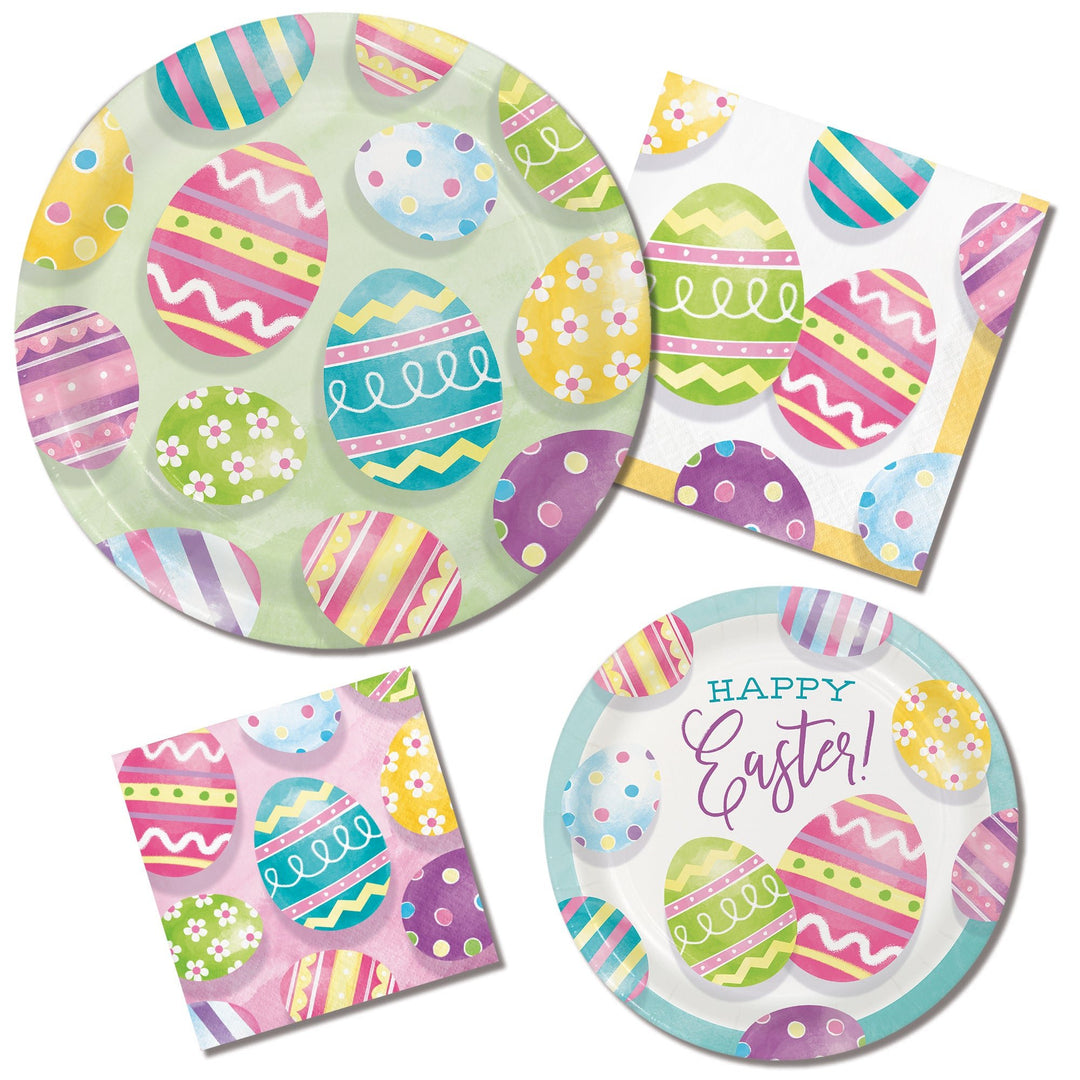 Creative Converting 369779 Eggsciting Easter 10" x 12" Paper PlatterShopAtDean