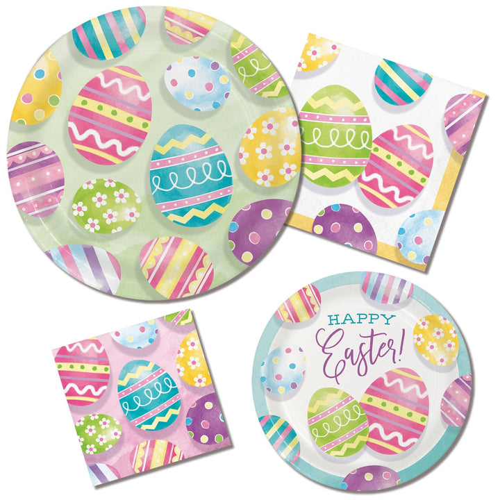 Creative Converting 369779 Eggsciting Easter 10" x 12" Paper PlatterShopAtDean