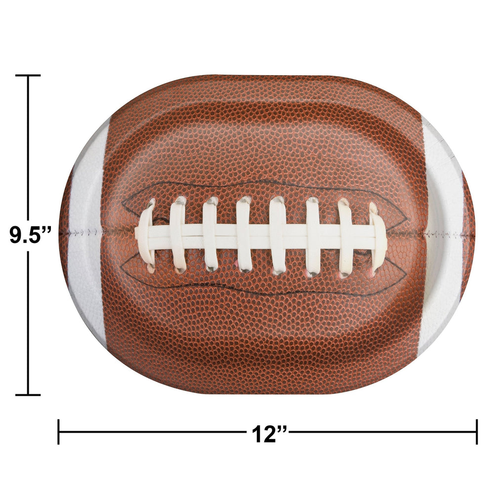 Creative Converting 372588 9.5" x 12 Touchdown Time Oval Racetrack PlattersShopAtDean