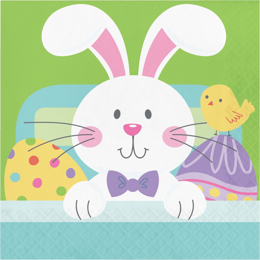 Creative Converting 373961 13" X 13" Hippity Hoppity Easter Luncheon NapkinsShopAtDean