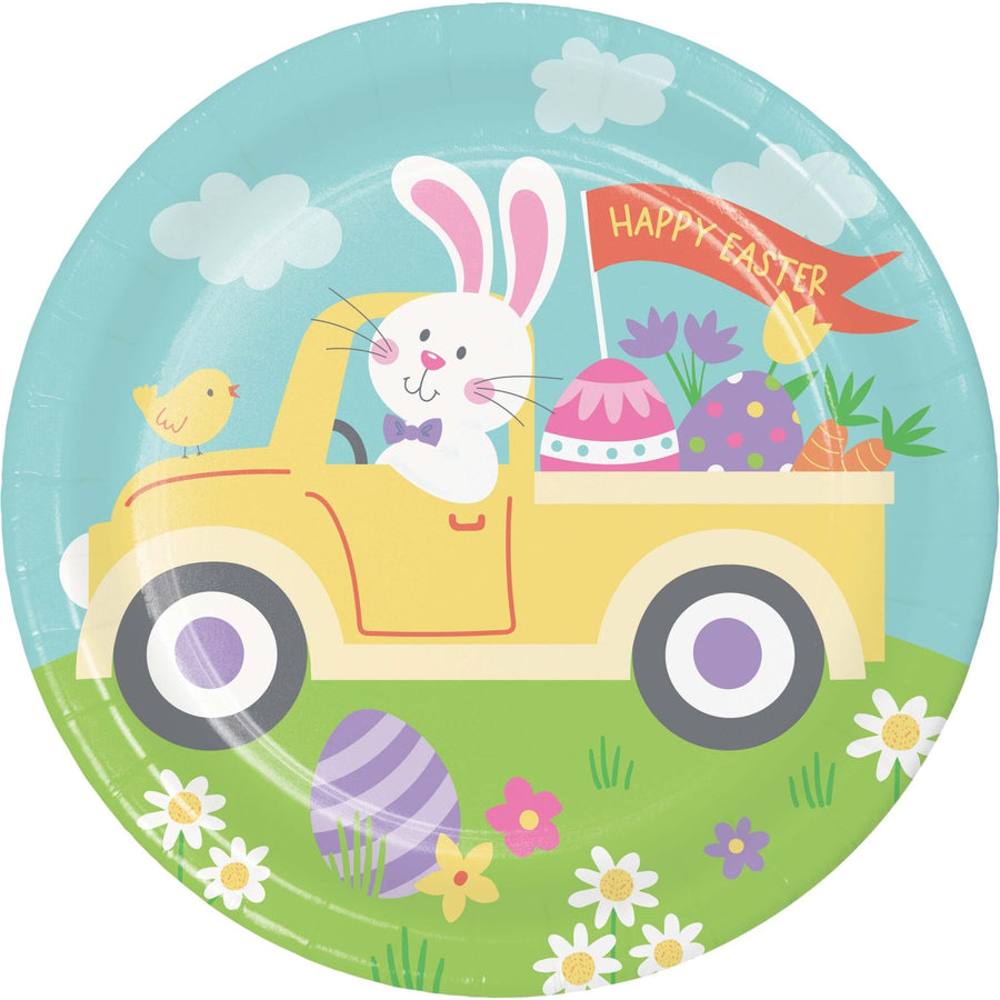 Creative Converting 373963 Hippity Hoppity Easter 9" Paper PlatesShopAtDean