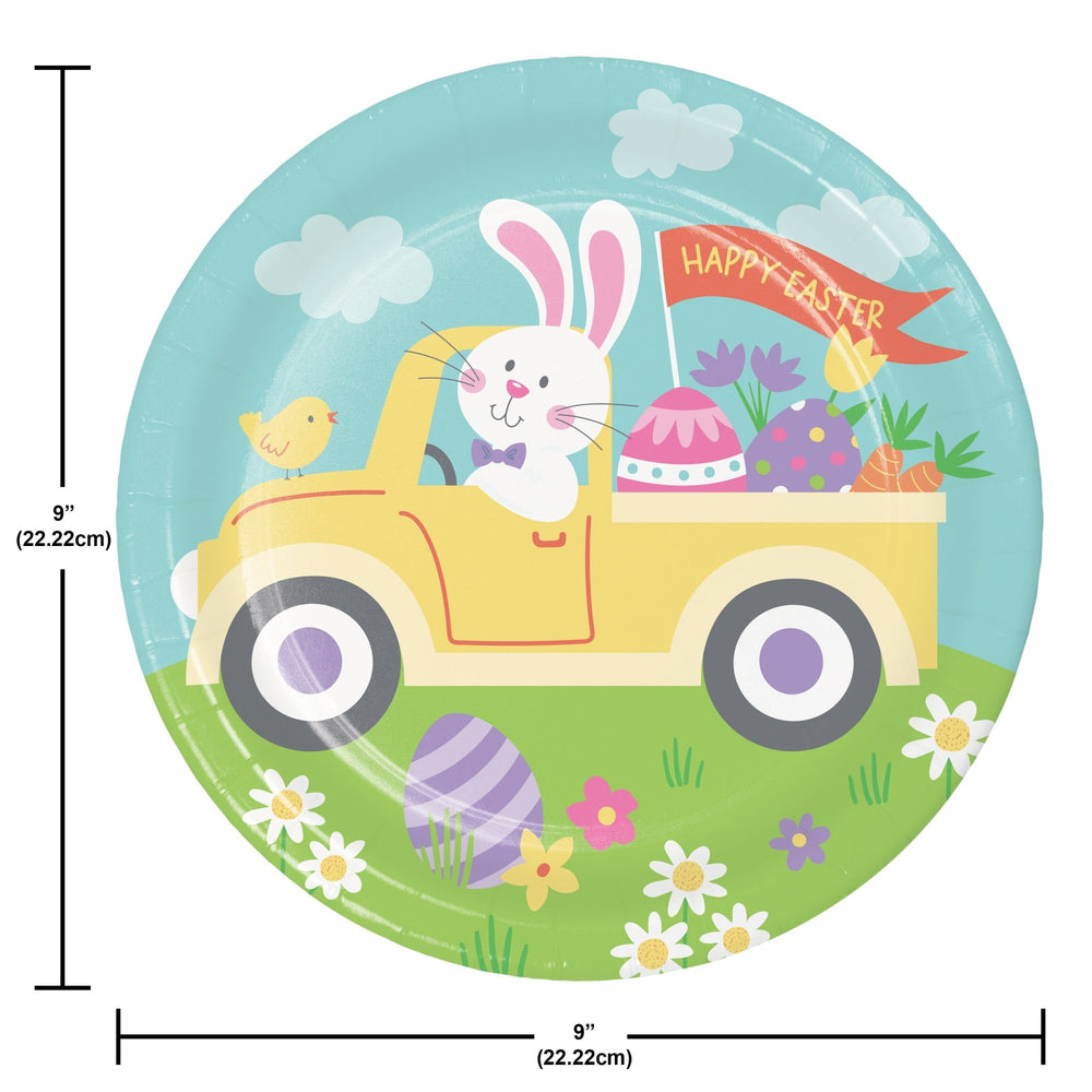 Creative Converting 373963 Hippity Hoppity Easter 9" Paper PlatesShopAtDean