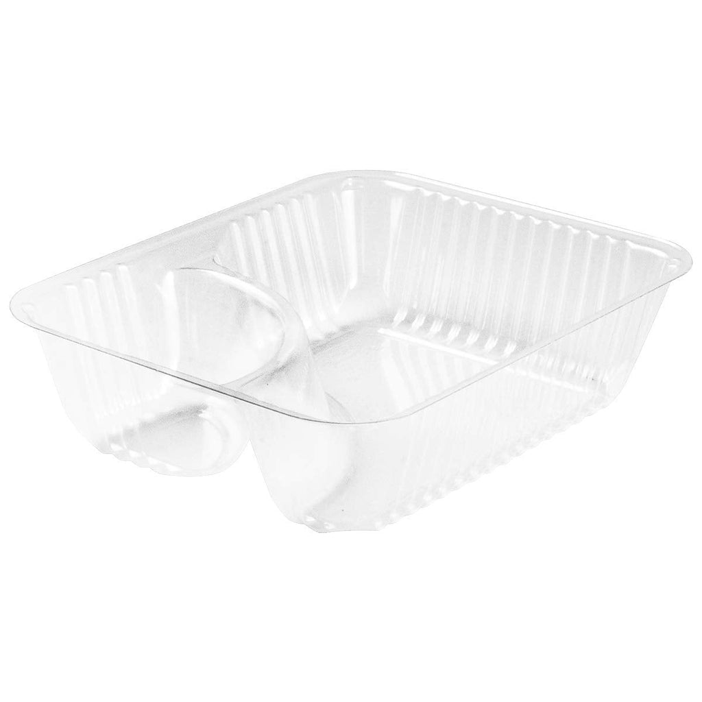 Nacho Tray - 2 Compartment, Clear Plastic - 500/Case