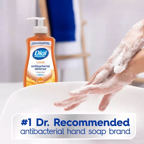 Dial Professional 1700035470 11 oz Antibacterial Defense Gold Liquid Hand Soap with AloeShopAtDean