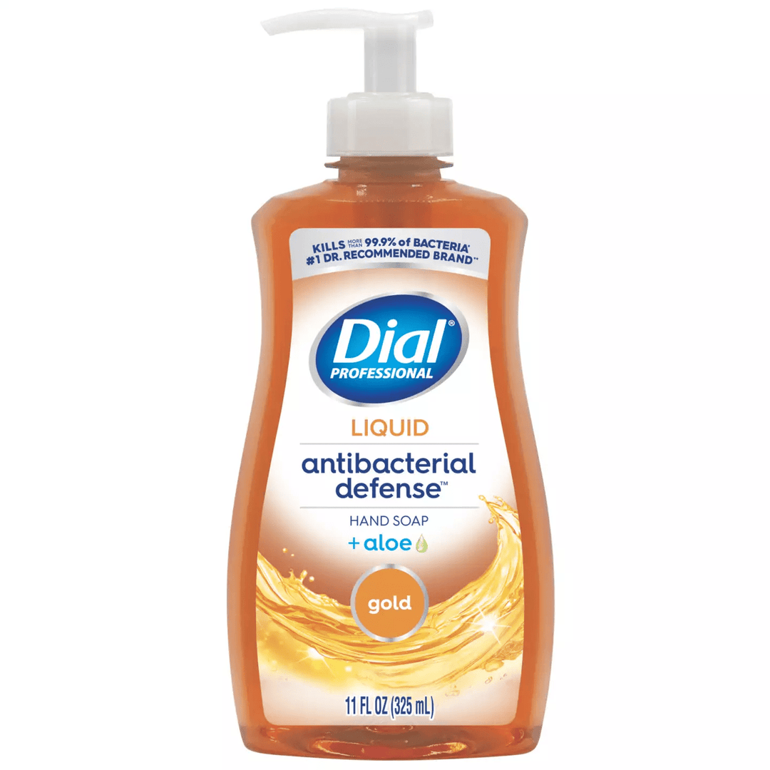 Dial Professional 1700035470 11 oz Antibacterial Defense Gold Liquid Hand Soap with AloeShopAtDean