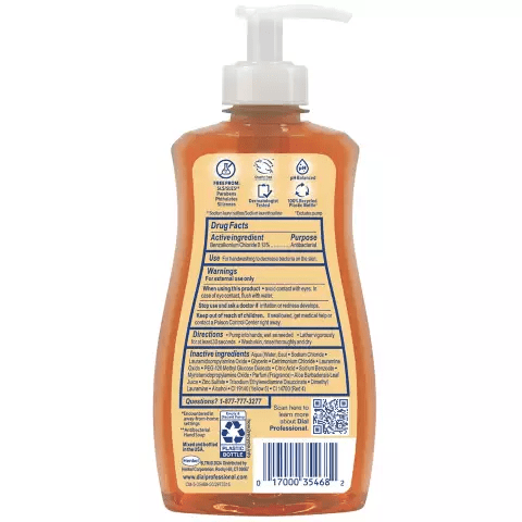 Dial Professional 1700035470 11 oz Antibacterial Defense Gold Liquid Hand Soap with AloeShopAtDean