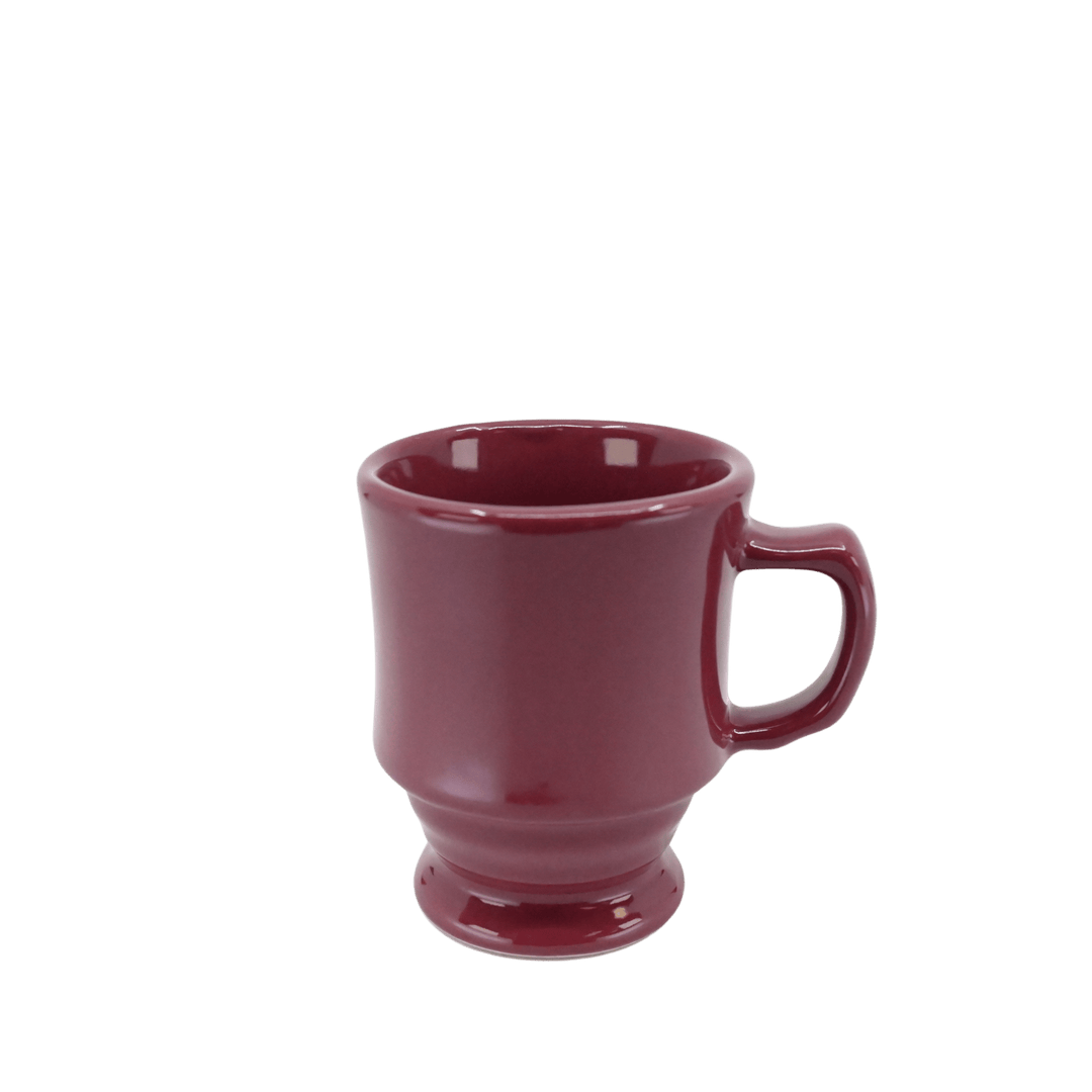 Diversified Ceramics DC125 8 oz Footed Stacking Mug BurgundyShopAtDean