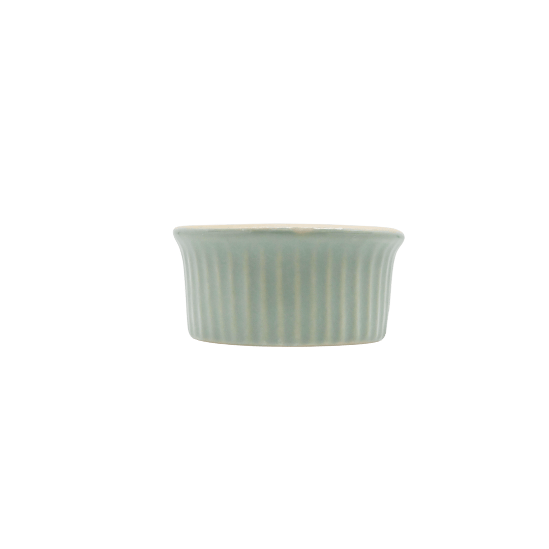 Diversified Ceramics DC13B Seafoam and Ultra White 2 oz Fluted RamekinShopAtDean