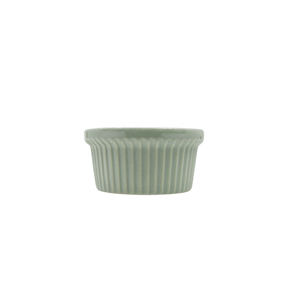 Diversified Ceramics DC13C Seafoam and Ultra White 3 oz Fluted RamekinShopAtDean