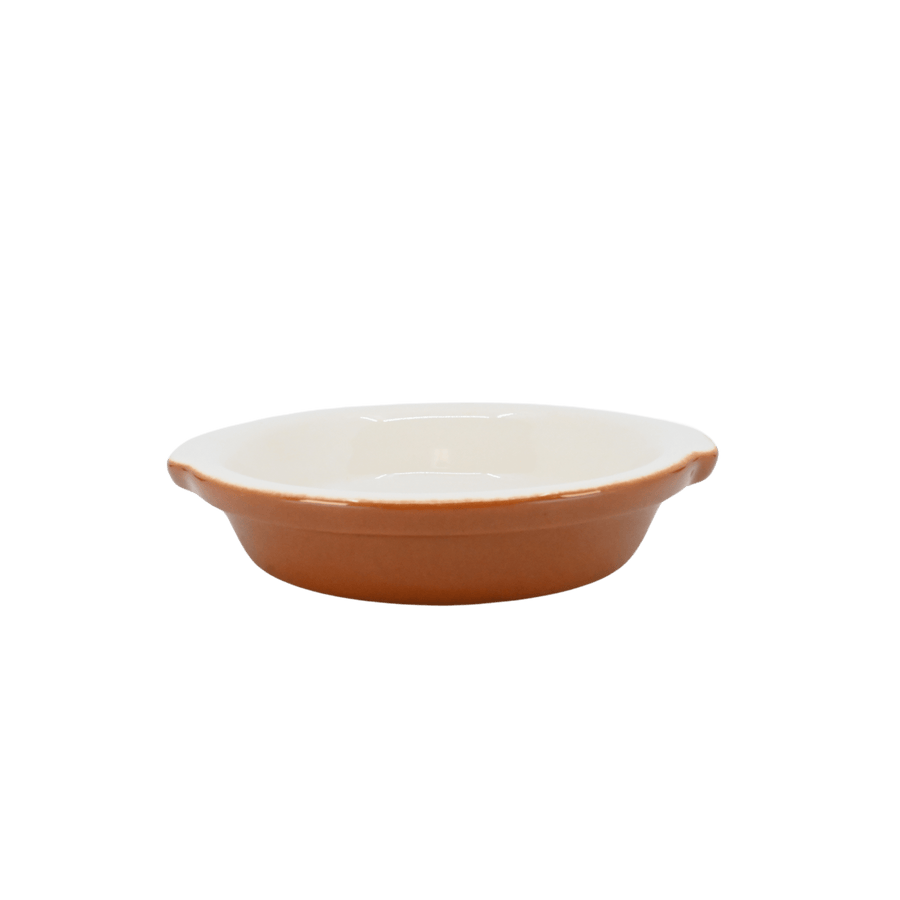 Diversified Ceramics DC435 14 oz Shirred Egg Hotel Brown and WhiteShopAtDean