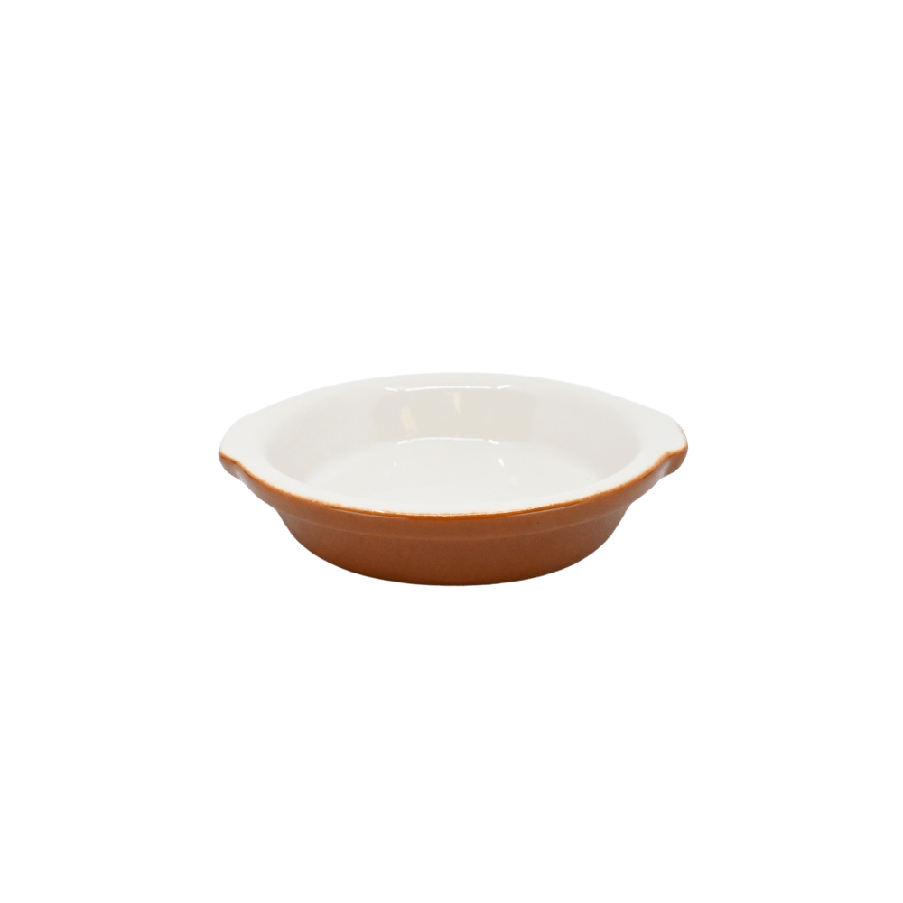 Diversified Ceramics DC435 14 oz Shirred Egg Hotel Brown and WhiteShopAtDean