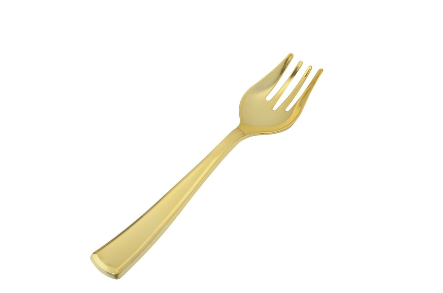 Fineline 769 10" Gold Plastic Serving ForkShopAtDean