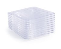 Fineline B6200 3" x 3" Clear Square Tiny TraysShopAtDean