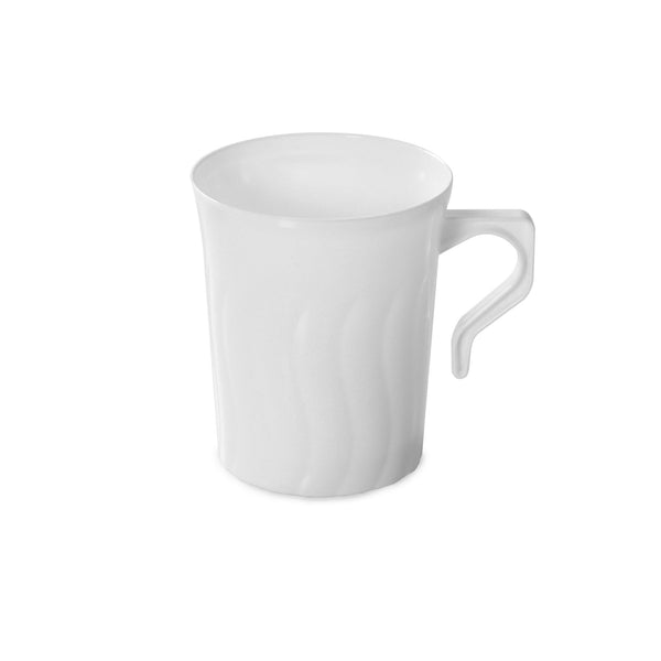 Fineline Flairware 208 - WH White Plastic 8 oz Coffee MugShopAtDean