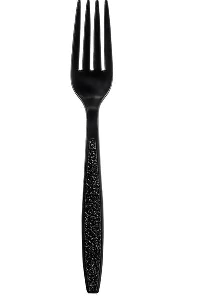 Heavyweight Black Polypropylene Forks 1000/CaseShopAtDean