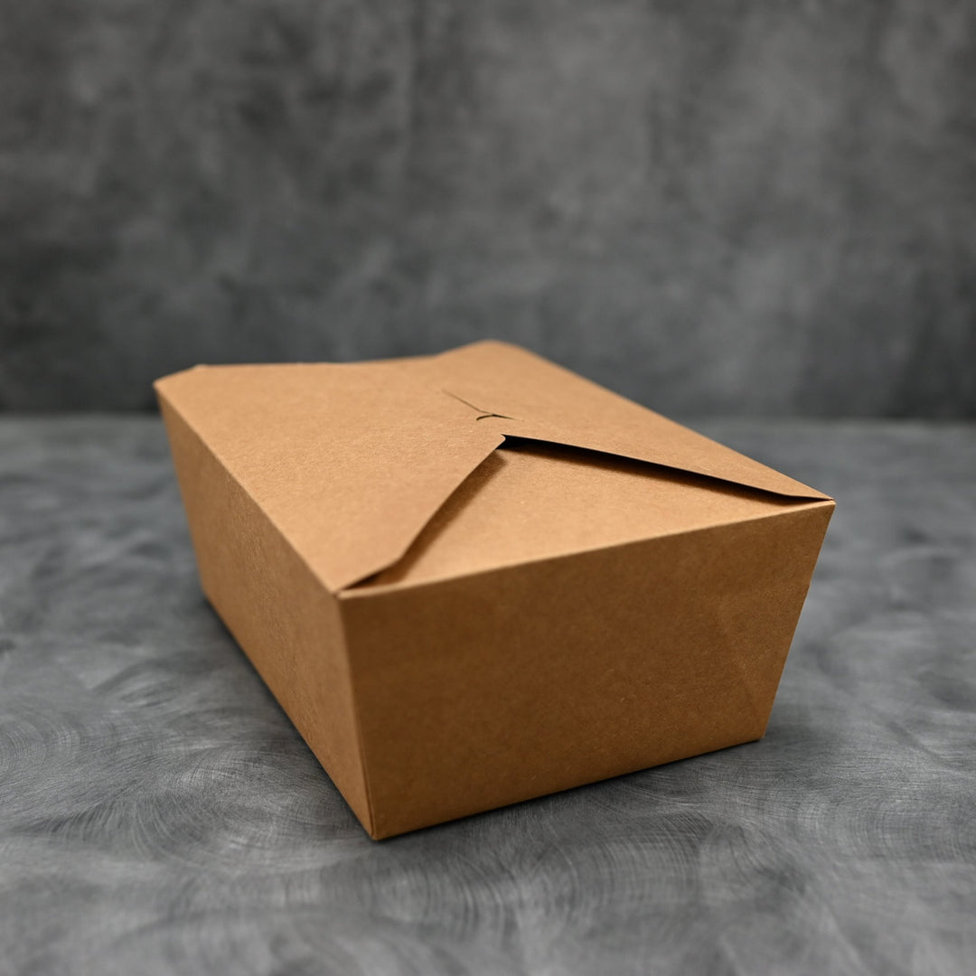 ITI TG - KB - #4 Kraft Folded Paper 112 oz Take - Out Container #4 - 7.75" x 5.5" x 3.5"ShopAtDean