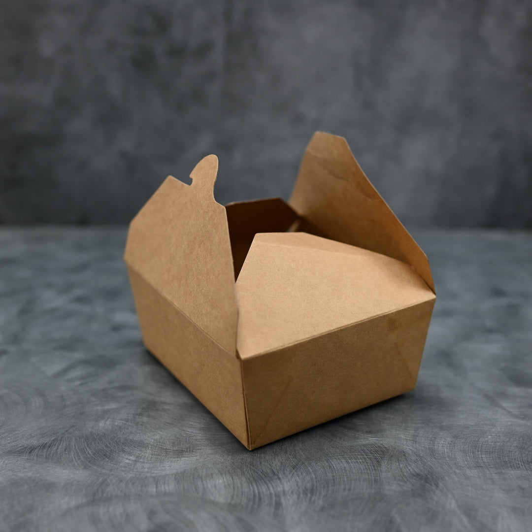 ITI TG - KB - #8 Kraft Folded Paper 44 oz Take - Out Container #8 - 6" x 4.68" x 2.5"ShopAtDean