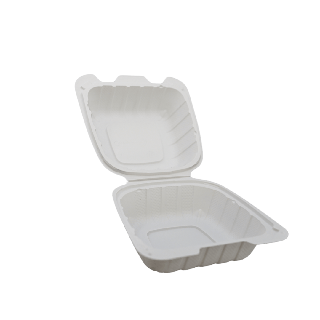 ITI TG - PM - 66 6" x 6" White Plastic Hinged ContainerShopAtDean