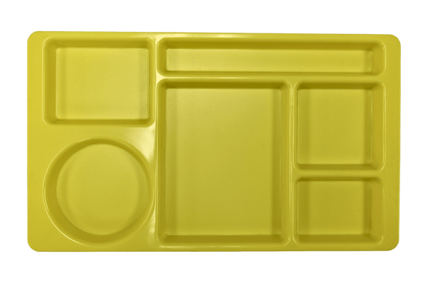 Parade Plastics Sun Yellow Slim Compartment Tray (ABS) 8.75