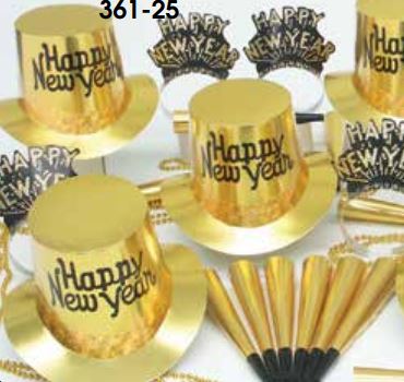 Party Time 361 - 25 (Gold) Regal New Year's Eve Party Kit For 25ShopAtDean