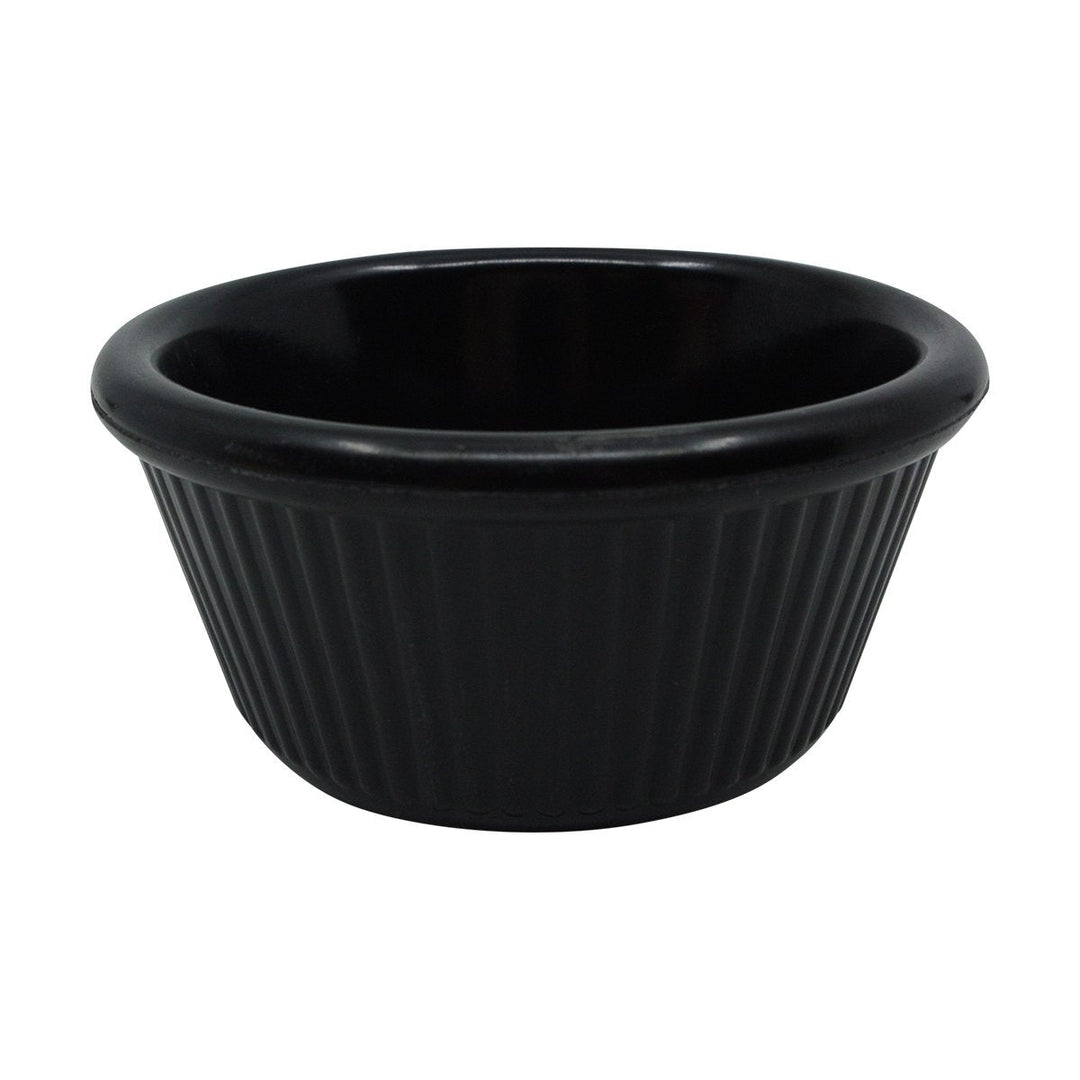 Prolon 9287-BK Black Fluted Ramekin 4 oz