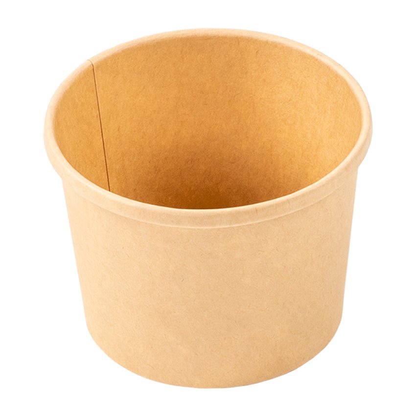 Royal PFC8NCOM 8 Oz Kraft Paper Food Container with Lid