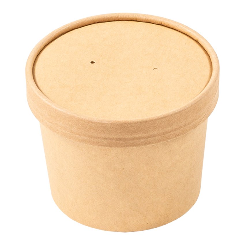 Royal PFC8NCOM 8 Oz Kraft Paper Food Container with LidShopAtDean