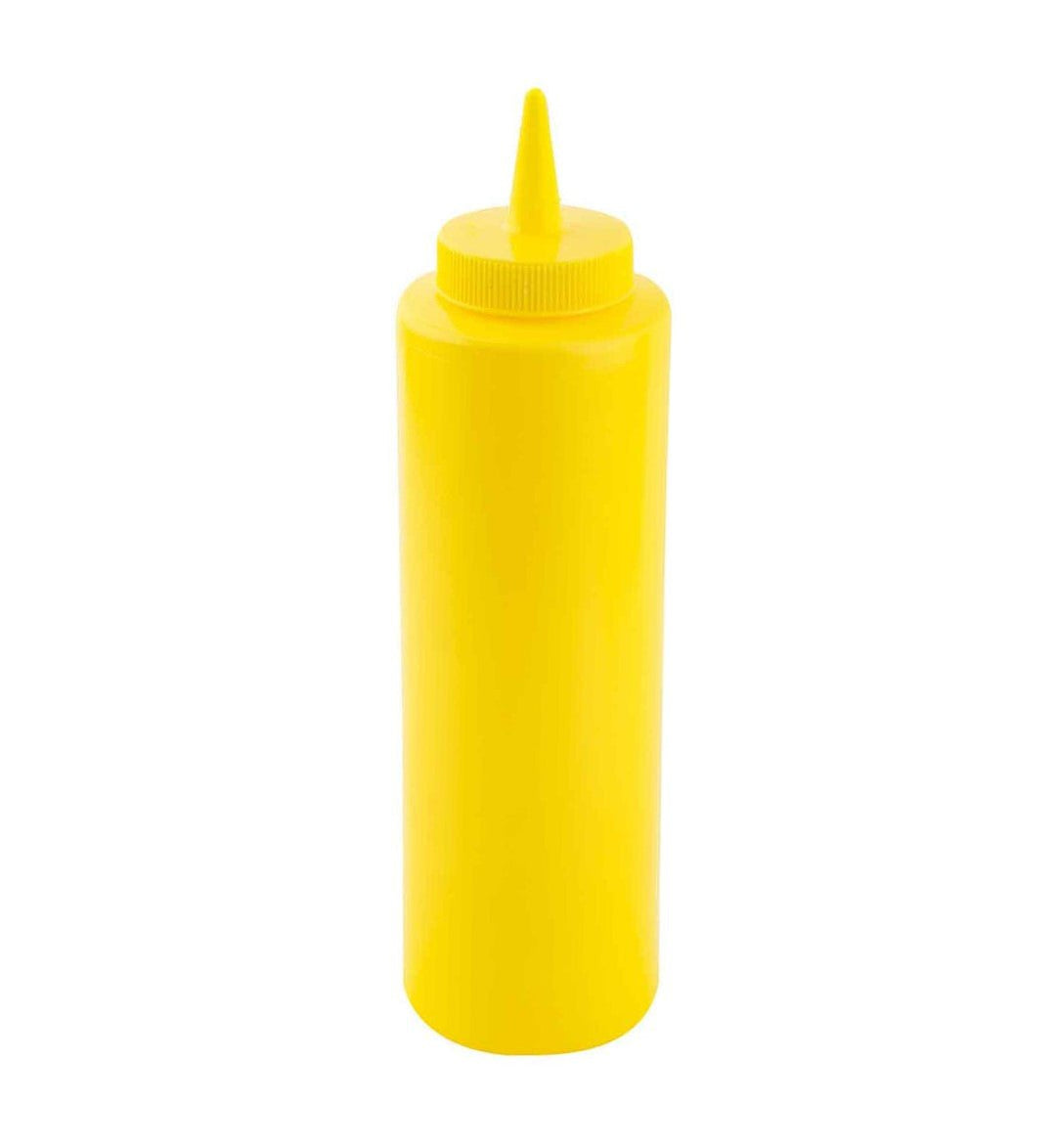 Tablecraft 124M - 1 24 Oz Mustard Squeeze Bottle With Standard TipShopAtDean