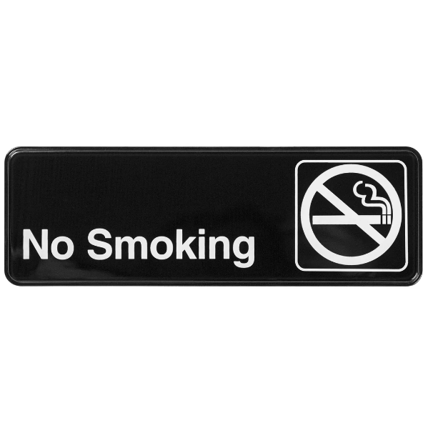 Winco SGN - 310 9" x 3" "No Smoking" SignShopAtDean